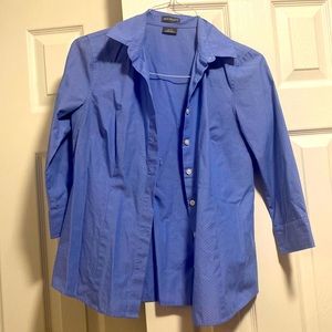 Van Heusen 3/4 Sleeve Ladies Button Up Dress Shirt